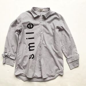 Zara oversized stripe button up shirt  EUC 10Y